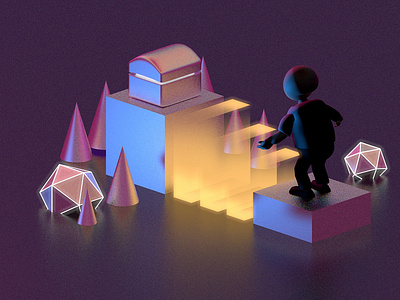 Daily Render | Treasure Hunt 3d 3d art c4d cinema4d design illustration