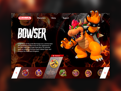 Bowser Portal bowser branding design game mario mariobros nintendo nintendo switch ui ux web website