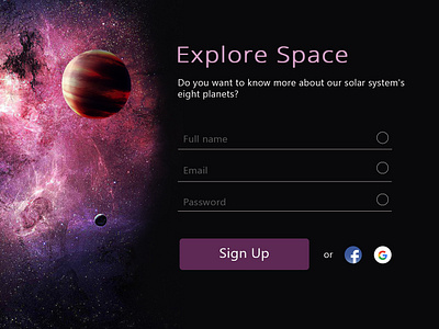 Daily UI Challenge #001 - Sign Up