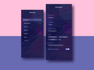 Daily UI 007 - Settings