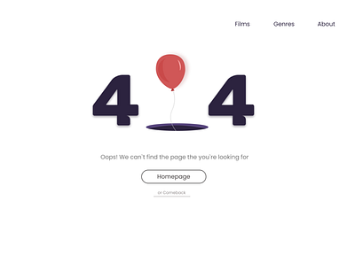 Daily UI 008 - 404 Page 100 daily ui 404page clean desktop design figmadesign illustration vector