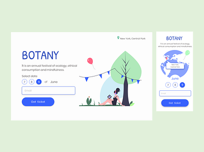 Botany festival concept adaptive botany clean design desktop design festival illustration mobile design vector