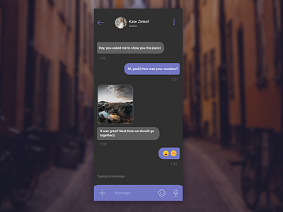 Daily UI #013 - Direct Messaging 100 daily ui clean dark mode design figmadesign iphone app iphone x smile