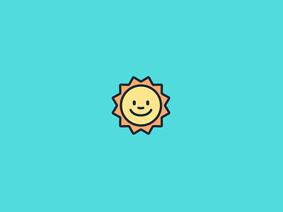 Hello Weather face icon smiling sun weather