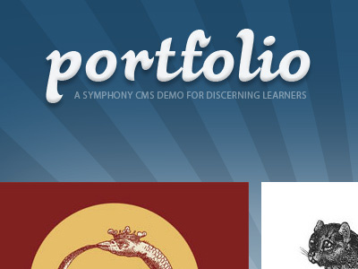 Symphony CMS demo site teaser