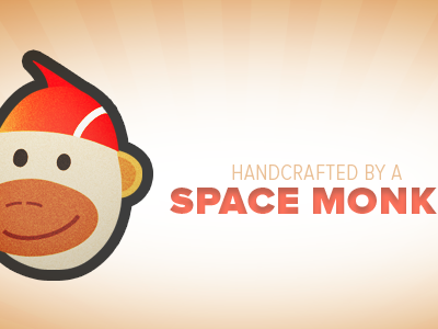 Space Monk doodle illustration