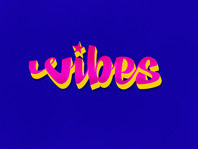 Vibes 3d berner cookies illustration rolling paper shadow star sign the big pescado typography vibes wait for it