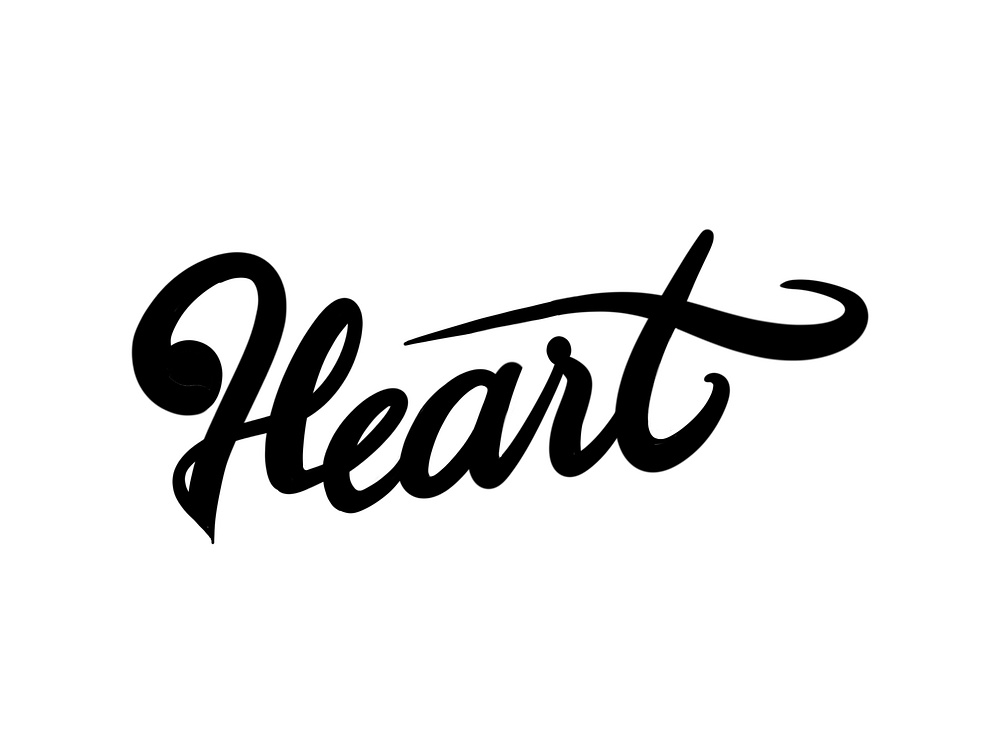 Heart calligraphy by Guillaume Laserson on Dribbble