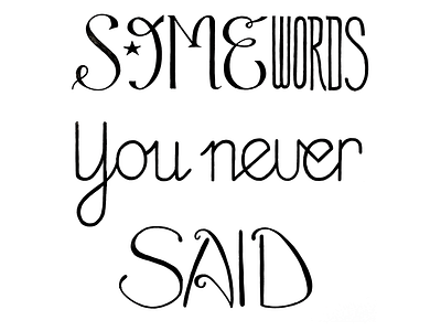 Some words you never said calligraphy handcraft handwriting lettering letters lettrage said type typography words