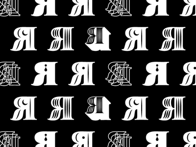 Résiste Pattern apparel brand clothing infinite letters logo motif pattern r typo typography