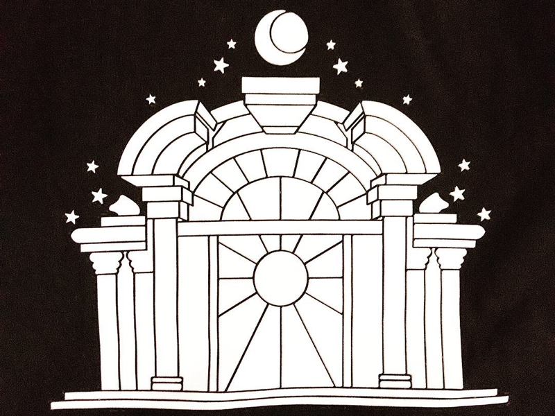 Stained Glass Style wear print blackandwhite serigraphy church stained glass motif illustration visual clothing brand apparel
