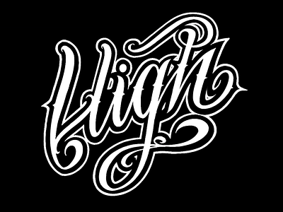 Highgraphy calligraphy flash handcraft handwriting high ink lettering letters lettrage tattoo type typography