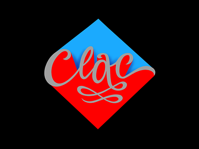 Clac 3d blue calligraphy clac diamond handcraft lettering letters lettrage red relief type typography writing