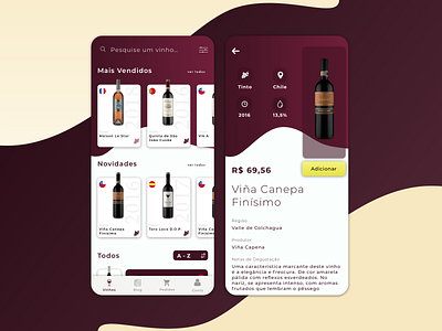 LB Vinhos - Wine Store App app design mobile product ui wine winery