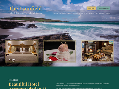 Hotel UI Design branding design hotel orkney scotland ui ux web