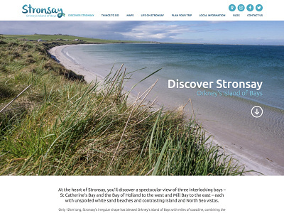 Visit Stronsay branding design islands logo orkney photography scotland tourism web design web development