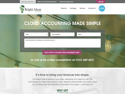 Bright Ideas Accountancy design and development