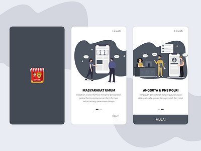 Onboarding screens for GERAI SDM Mang PeDeKa App