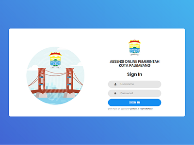 Redesign Login Page Web Base Online Attendance Application design inkscape ui ui design ui web design ui website web web design website