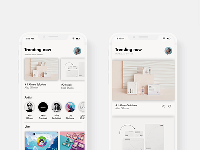 DailyUiChallenge- Trending page for a creative platform app brand branding clean design flat graphic design icon icons identity illustration ios logo minimal typography ui ux vector web website