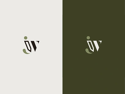 A monogram with "J" and "W" initials app brand branding clean design flat graphic design icon icons identity illustration illustrator lettering logo minimal type typography ux vector web