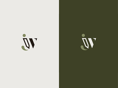 A monogram with "J" and "W" initials app brand branding clean design flat graphic design icon icons identity illustration illustrator lettering logo minimal type typography ux vector web