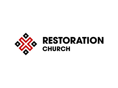 Restoration Church avantgarde brand brand design branding church logo design graphic design icon illustration logo logo design shapes type typography vector