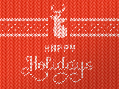 Tacky Holidays! deer hand lettering happy holidays knit merry christmas script sweater tacky ugly