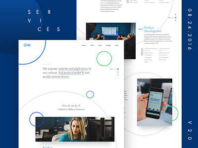 Services Page Preview circles float services ui ux web