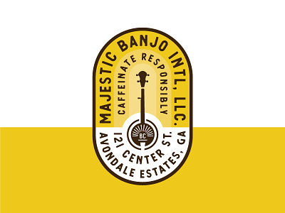 Banjo Badge badge banjo logo typography