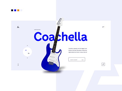 Coachella 3d case study clean layout minimal portfolio typography web