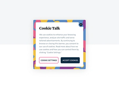 Circus Cookies cookie banner ui ux web