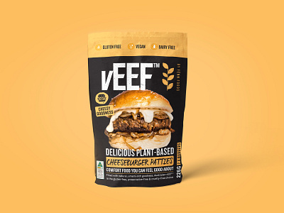 vEEF Vegan Packaging Design burgerpackaging design foodpackaging packaging packagingdesign