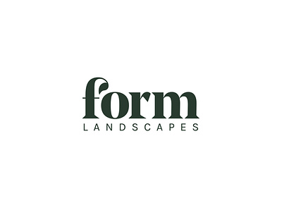 Form Landscapes Brand Identity brand branddevelopment brandidentity branding corporateidentity design illustration logo logodesign typography vector