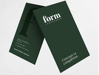 Form Landscapes Business Cards branddevelopment businesscarddesign design identitydesign logodesign
