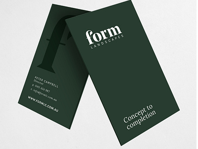 Form Landscapes Business Cards