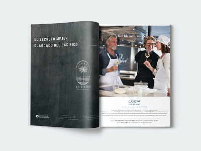 Magazine Ad Lo Sereno branding design layout