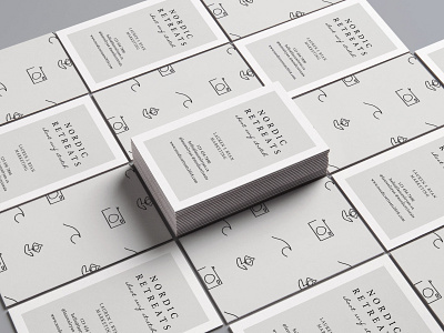 Nordic Retreats Business Cards - Outtake branding design