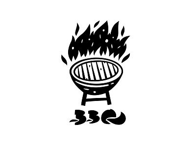 BBQ logo sketch barbecue bbq black bonfire design grill illustration logo sketch vector