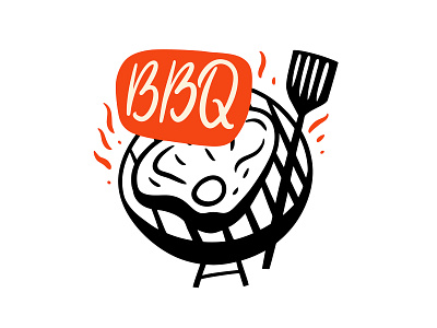 Barbecue logo sketch barbecue bbq brand design grill illustration logo logo design logotype sign sketch steak vector