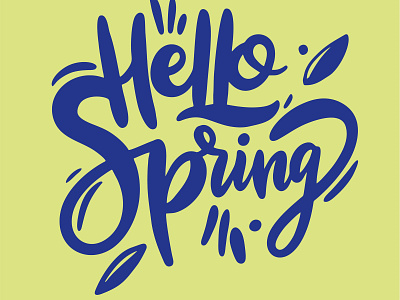 Hello Spring design hello icon illustration lettering logo sketch spring type vector