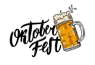 Oktoberfest autumn beer design festival icon illustration lettering logo oktober oktoberfest sketch type vector
