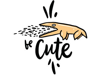 Dino Be Cute animal cartoon cute cute animal design dino dinosaur fantasy icon illustration lettering logo sketch type vector