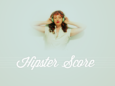 Hipster Score hipster logo music vintage