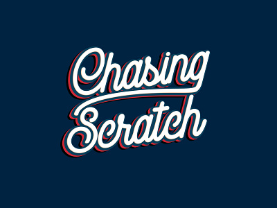 Chasing Scratch wordmark chasing golf hoodie logo podcast scratch wordmark