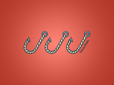 Rope Hook v1 chasing design golf hook logo podcast rope scratch shirt