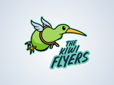 The Kiwi Flyers clink fly flying hat kiwi mascot room rope wings