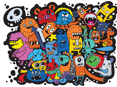 Doodle Monster cards class cosmetics cute cute easy drawings doodle doodle halloween drawings easy gifts halloween kamo kawaii kawaii doodle monster monsters notebooks notebooks cards gifts sketching super cute