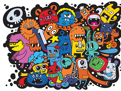 Doodle Monster cards class cosmetics cute cute easy drawings doodle doodle halloween drawings easy gifts halloween kamo kawaii kawaii doodle monster monsters notebooks notebooks cards gifts sketching super cute