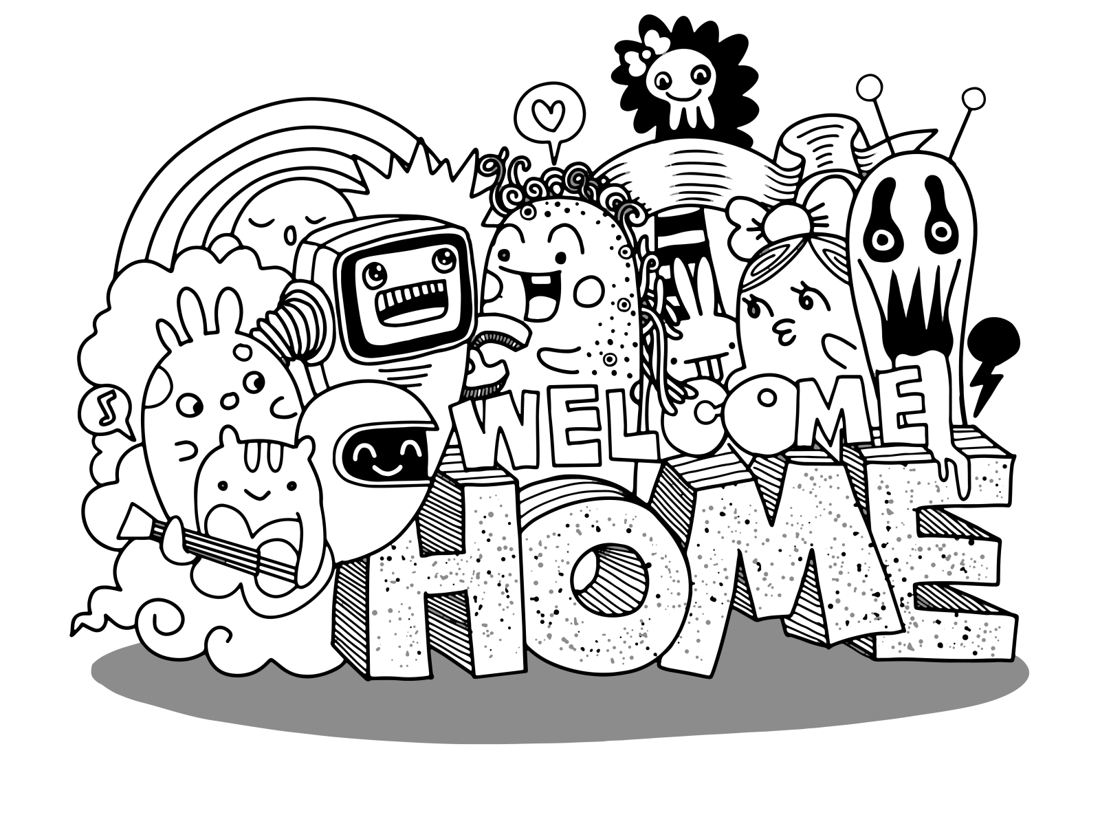 Home Doodle by on Dribbble